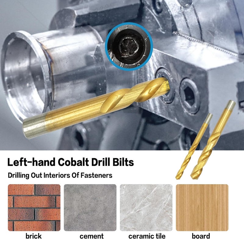 GMTOOLS 35-Piece Helical Screw Puller Bolt Puller Kit, Easy Removal Kit with Left Hand Drill Bit Multi-spline Puller for Stripping Damaged, Studs, Rusty, Fillet Bolts, Nuts and Screws Screw Remover - Image 3